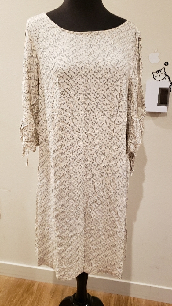 HM Tunic Shift Crepe Tie Sleeve Dress size 8